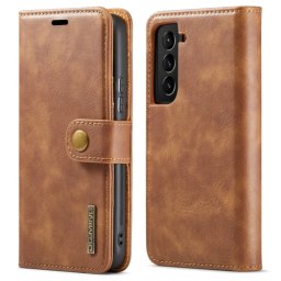 DG.MING Wallet tok 2 az 1-ben Samsung Galaxy S22 5G barna