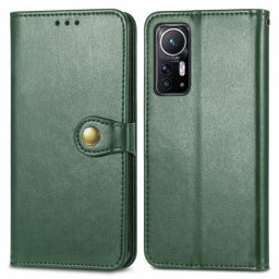 LEATHER BUCKLE Wallet tok 2 az 1-ben Xiaomi 12 / Xiaomi 12X zöld