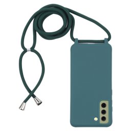 ROPE Huzat zsinórral Samsung Galaxy S21 FE 5G sötétzöld
