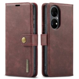 DG.MING Wallet tok 2 az 1-ben Huawei P50 Pro piros