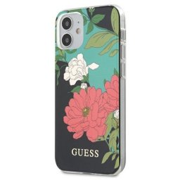 GUESS FLOWER Huzat Apple iPhone 12 mini fekete