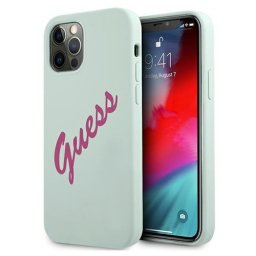 GUESS SILICONE VINTAGE Huzat Apple iPhone 12 12/12 12 Pro mentol
