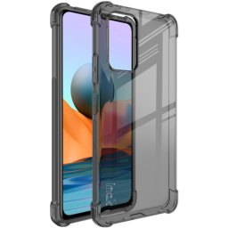 IMAK Védő szilikon borítás + fólia Xiaomi Redmi Note 10 Fekete Pro
