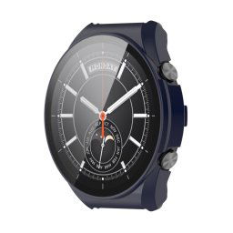 Műanyag borítás védőüveggel Xiaomi Watch S1 sötétkékhez