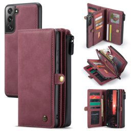 WALLET védőburkolat 2 az 1-ben pénztárcával Samsung Galaxy S22 Plus 5G Red telefonhoz