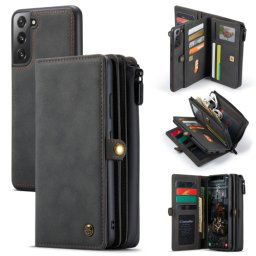 WALLET pénztárcával 2 az 1-ben Samsung Galaxy S22 5G fekete-szürke készülékhez