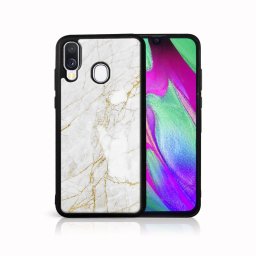 PROTEMIO MY ART Védőburkolat Samsung Galaxy A40 WHITE STONE (011)