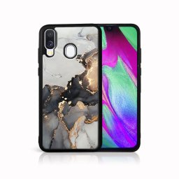 PROTEMIO MY ART Védőburkolat Samsung Galaxy A40 GREY MARBLE (140)