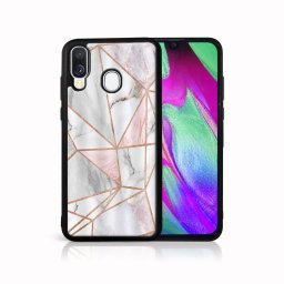 PROTEMIO MY ART Védőburkolat Samsung Galaxy A40 PINK MARBLE (143)