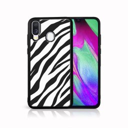 PROTEMIO MY ART Védőburkolat Samsung Galaxy A40 ZEBRA (049)