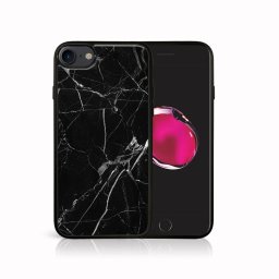 PROTEMIO MY ART Védőburkolat Apple iPhone SE 2022 / 2020 / 7 / 8 BLACK MARBLE (142)