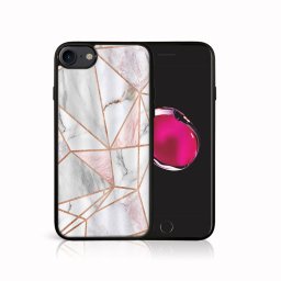 PROTEMIO MY ART Védőburkolat Apple iPhone SE 2022 / 2020 / 7 / 8 PINK MARBLE (143)