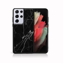 PROTEMIO MY ART szilikon borítás Samsung Galaxy S21 Ultra 5G BLACK MARBLE (142)