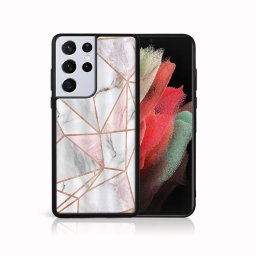 PROTEMIO MY ART szilikon borítás Samsung Galaxy S21 Ultra 5G PINK MARBLE (143)