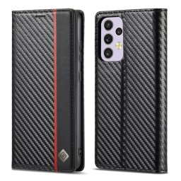IMEEKE CARBON Wallet tok Samsung Galaxy A33 5G fekete