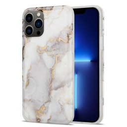 ART MARBLE Védőburkolat Apple iPhone 13 Pro WHITE