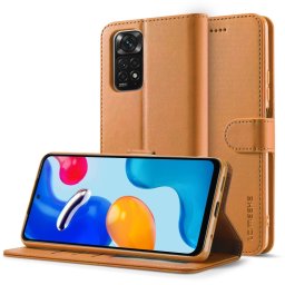 IMEEKE Wallet tok Xiaomi Redmi Note 11 Pro telefonhoz világosbarna