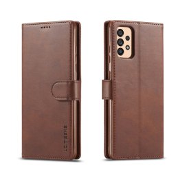 IMEEKE Wallet tok Samsung Galaxy A33 5G sötétbarna