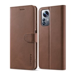 IMEEKE Wallet tok Xiaomi 12 Pro készülékhez sötétbarna