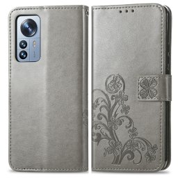 ART Wallet tok Xiaomi 12 Pro FLOWERS szürke