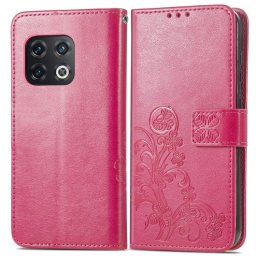 ART Wallet tok OnePlus 10 Pro 5G FLOWERS sötét rózsaszín