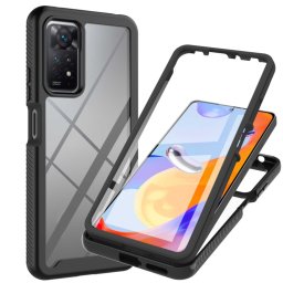 DUAL Kétoldalas burkolat fóliával Xiaomi Redmi Note 11 Pro 5G / Note 11 Pro fekete