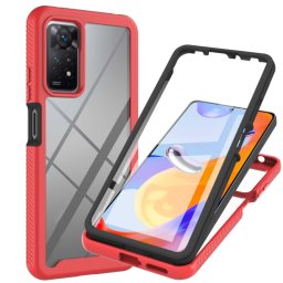 DUAL Kétoldalas burkolat fóliával Xiaomi Redmi Note 11 Pro 5G / Note 11 Pro piros