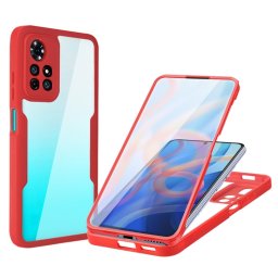 DUAL Kétoldalas borítás fóliával Xiaomi Poco M4 Pro 5G / Redmi Note 11S 5G piros