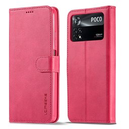 IMEEKE Wallet tok Xiaomi Poco X4 Pro 5G rózsaszín