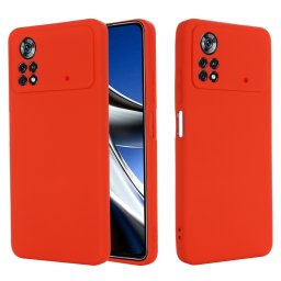 RUBBER Gumi borítás Xiaomi Poco X4 Pro 5G piros