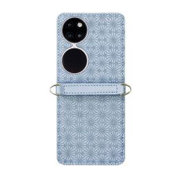 EMBOSSED Huawei P50 zsebkék szíjjal ellátott huzat