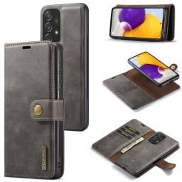 DG.MING Wallet tok 2 az 1-ben Samsung Galaxy A73 5G szürke