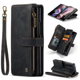 WALLET Védőhuzat pénztárcával 2 az 1-ben Samsung Galaxy Z Fold 3 5G fekete