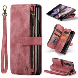WALLET Védőtakaró pénztárcával 2 az 1-ben Samsung Galaxy Z Fold 3 5G piros