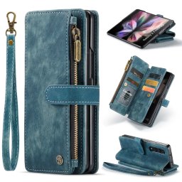 WALLET Védőtakaró pénztárcával 2 az 1-ben Samsung Galaxy Z Fold 3 5G kék