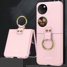 GKK HOOK Műanyag borítás Huawei P50 zsebtartóval rózsaszín