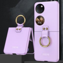 GKK HOOK Műanyag borítás Huawei P50 zsebtartóval, lila