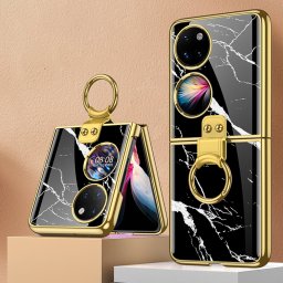 GKK ÜVEG Védőburkolat Huawei P50 Pocket BLACK MARBLE