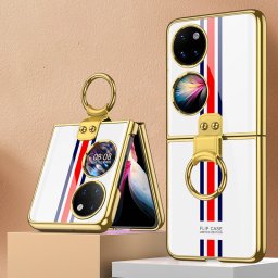 GKK ÜVEG Védőburkolat tartóval Huawei P50 Pocket WHITE LIMITED