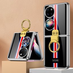 GKK GLASS Védőburkolat tartóval Huawei P50 Pocket FEKETE KORLÁTOZOTT