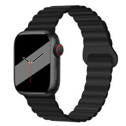 REVERSE szilikon szíj Apple Watch 9 / 8 / 7 (45mm) / 6 / SE / 5 / 4 (44 mm) / 3 / 2 / 1 (42 mm) fekete
