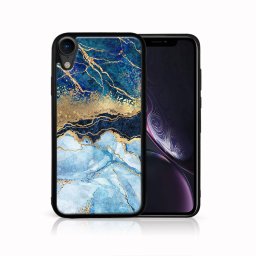 PROTEMIO MY ART Védőtok Apple iPhone XR BLUE MARBLE (141)