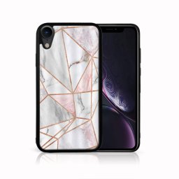 PROTEMIO MY ART Védőtok Apple iPhone XR PINK MARBLE (143) készülékhez