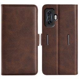 SIDE Wallet tok Xiaomi Poco F4 GT készülékhez sötétbarna