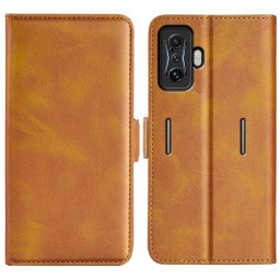 SIDE Wallet tok Xiaomi Poco F4 GT-hez világosbarna