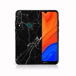 PROTEMIO MY ART Védőtok Huawei Y6p készülékhez - BLACK MARBLE (142)
