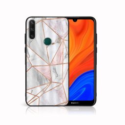 PROTEMIO MY ART Védőtok Huawei Y6p készülékhez - PINK MARBLE (143)