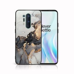PROTEMIO MY ART Védőhuzat OnePlus 8 Pro készülékhez - GREY MARBLE (140)
