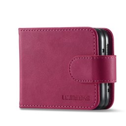 IMEEKE Wallet tok Samsung Galaxy Z Flip4 5G rózsaszín