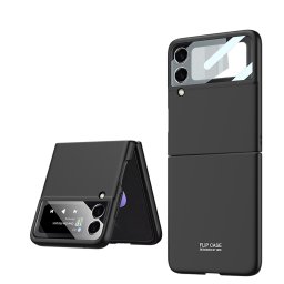 GKK Műanyag borítás üveggel a külső kijelzőhöz Samsung Galaxy Z Flip4 5G fekete